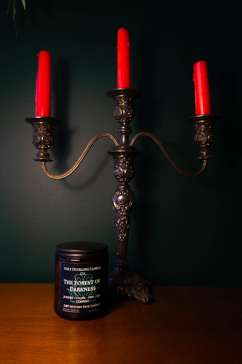Forest of Darkness Mystery D&D Dice Candle