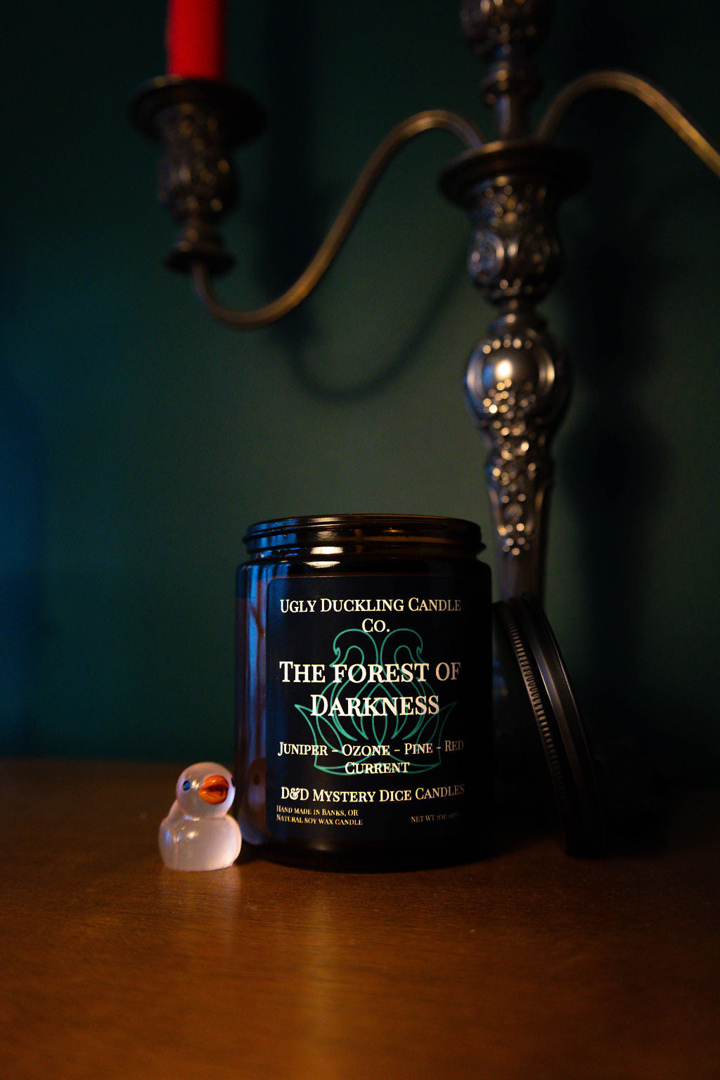 Forest of Darkness Mystery D&D Dice Candle
