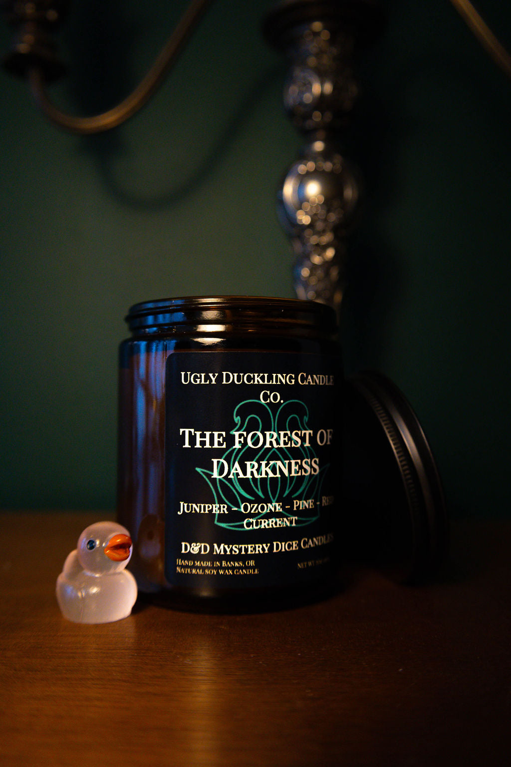 Forest of Darkness Mystery D&D Dice Candle